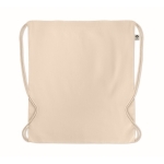 Bolsa de cuerdas algodón orgánico 140 g/m2 Cotton Natural color beige segunda vista