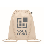 Bolsa de cuerdas algodón orgánico 140 g/m2 Cotton Natural vista de impresión