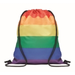 Mochila de cuerdas de PP con colores arco iris Rainbow RPET color multicolor