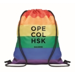 Mochila de cuerdas de PP con colores arco iris Rainbow RPET color multicolor vista principal