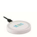 Cargador iluminado circular para smartphone Basepad Ultra color blanco vista de impresión