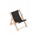 Soporte plegable de teléfono en forma de tumbona DeckChair color negro