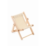 Soporte plegable de teléfono en forma de tumbona DeckChair color beige