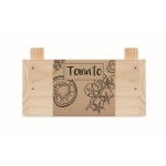 Minihuerto de tomates en caja de madera Mini-huerto Tomatoes color madera sexta vista