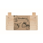Kit de cultivo de fresas en caja de madera Mini-huerto Strawberry color madera sexta vista