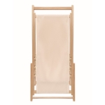 2 tumbonas de madera con diferentes posiciones Silla de Playa Relax color beige cuarta vista