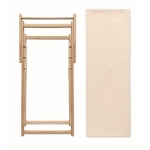 2 tumbonas de madera con diferentes posiciones Silla de Playa Relax color beige sexta vista