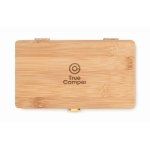 Set de herramientas en caja de bambú para regalo de empresa Brico color madera vista principal quinta vista
