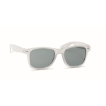 Gafas de sol clásicas con montura reciclada y protección UV400 RPET color blanco transparente