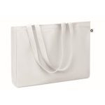 Bolsa de canvas reciclado para compra o playa 280 g/m2 Nature Colors color blanco