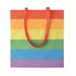 Bolsa de asas largas de algodón diseño arco iris 200 g/m2 Rainbow color multicolor