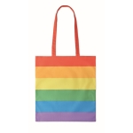 Bolsa de asas largas de algodón diseño arco iris 200 g/m2 Rainbow color multicolor segunda vista