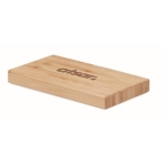 Batería de bambú con panel solar 4.000 mAh Powercard Solar Bamboo color madera vista principal segunda vista