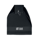 Toalla de golf de algodón con anilla para sujeción 350 g/m2 Sport Pro color negro vista de impresión