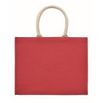 Bolsa para compra o para la playa con asas cortas Jute Ibiza color rojo tercera vista