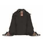 Mochila de cuerdas en algodón reciclado 220 g/m2 Cotton Eco color negro