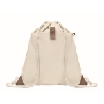 Mochila de cuerdas en algodón reciclado 220 g/m2 Cotton Eco color beige