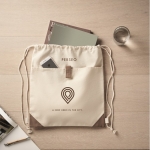 Mochila de cuerdas en algodón reciclado 220 g/m2 Cotton Eco color beige vista bodegón principal