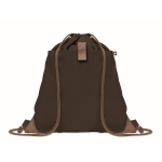 Mochila de cuerdas en algodón reciclado 220 g/m2 Cotton Eco color marrón oscuro