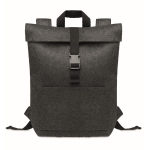 Sofisiticada mochila de fieltro RPET para portátil EasyCarry color gris oscuro segunda vista