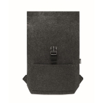 Sofisiticada mochila de fieltro RPET para portátil EasyCarry color gris oscuro tercera vista