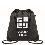Mochila saco de fieltro rPET con cuerdas de poliéster City RPET vista de impresión