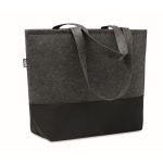 Bolsa para compra de fieltro RPET con base de color Duo City RPET color gris oscuro