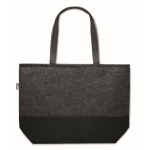 Bolsa para compra de fieltro RPET con base de color Duo City RPET color gris oscuro tercera vista