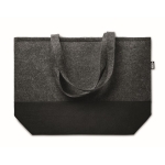Bolsa para compra de fieltro RPET con base de color Duo City RPET color gris oscuro cuarta vista
