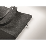 Bolsa para compra de fieltro RPET con base de color Duo City RPET color gris oscuro vista fotografía cuarta vista