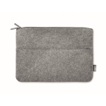 Funda para portátil de fieltro RPET con bolsillo frontal 14 Paris color gris