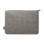 Funda para portátil de fieltro RPET con bolsillo frontal 14 Paris color gris tercera vista