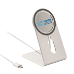 Cargador inalámbrico magnético de aluminio con soporte Alu Stand vista de impresión