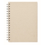 Cuaderno con papel hecho de hierba A5 hojas a rayas Grass Paper color beige