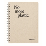 Cuaderno con papel hecho de hierba A5 hojas a rayas Grass Paper color beige vista principal