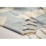 Toalla pareo en tejidos reciclados de 140 g/m2 Pareo Sea color azul vista fotografía tercera vista