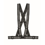 Chaleco reflectante ajustable con bandas plateadas Allvisible color negro