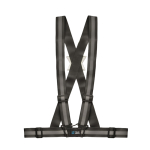 Chaleco reflectante ajustable con bandas plateadas Allvisible color negro vista de impresión