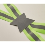 Chaleco reflectante ajustable con bandas plateadas Allvisible color verde fluorescente vista fotografía quinta vista