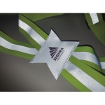 Chaleco reflectante ajustable con bandas plateadas Allvisible color verde fluorescente vista principal