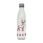 Botellas de cristal personalizadas grandes transparentes 1L H2O color transparente imagen con logo