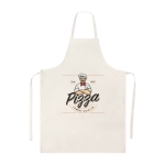 Delantal de poliéster sublimado para merchandising de empresa Sublim color beige imagen con logo