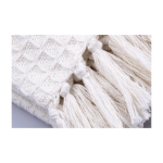 Manta de algodón personalizada con diseño elegante Plaid Cotton color marfil segunda vista