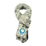 Bufanda polar de poliéster blanca sublimada de 180 g/m2 Sublim color blanco imagen con logo