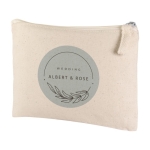 Neceser de algodón orgánico en color natural 280 g/m2 Eco Cotton color beige imagen con logo