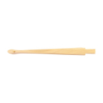 Abanico publicitario de madera natural barnizada de 23 cm color madera