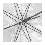 Paraguas automático transparente con detalle a color Ø98 Line color blanco cuarta vista