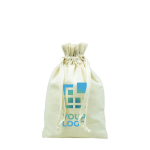Bolsa de algodón con cierre de cordón 180 g/m2 Cotton Close Small color beige vista principal