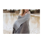 Pareo toalla personalizado con rayas Pareo Athens color gris primera vista