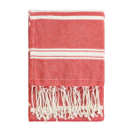 Colorido pareo de algodón y poliéster Pareo Fouta Mallorca color rojo